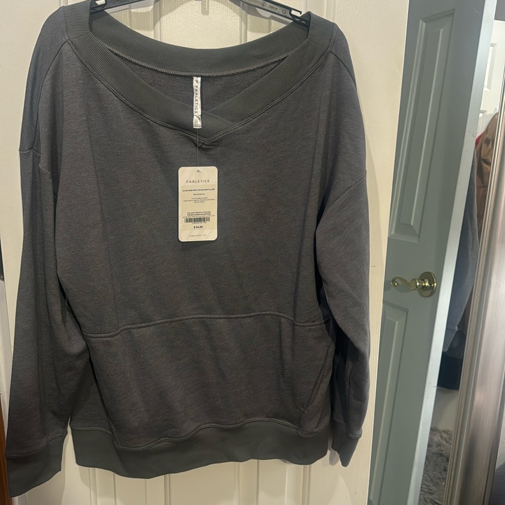 Zaylee Cross Front Off Shoulder Pullover